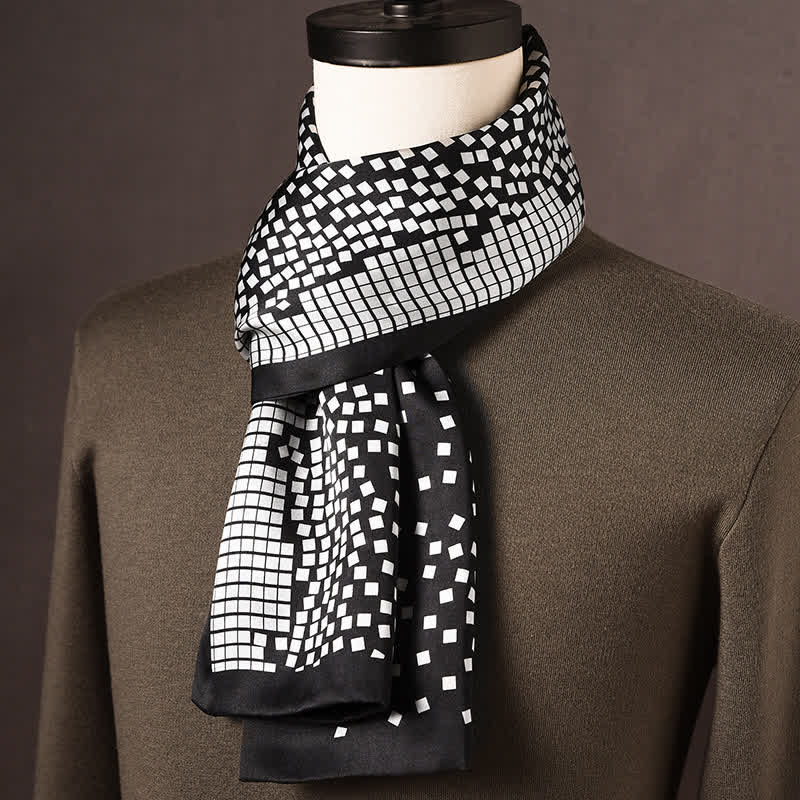 Men's Retro Ethnic Style Long Pure Silk Scarf - Style #13 - image 12