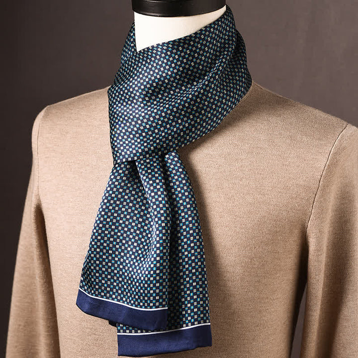 Men's Retro Ethnic Style Long Pure Silk Scarf - Style #4 - image 3