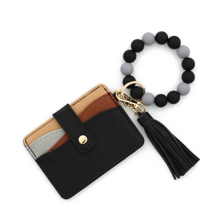 Fashionable Multi-Color Splicing Bracelet Tassel Pendant Wallet - Style #8 - image 7