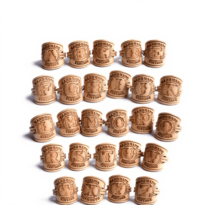 Multi Pattern Retro Pocket Square With Letter Buckle - image 5