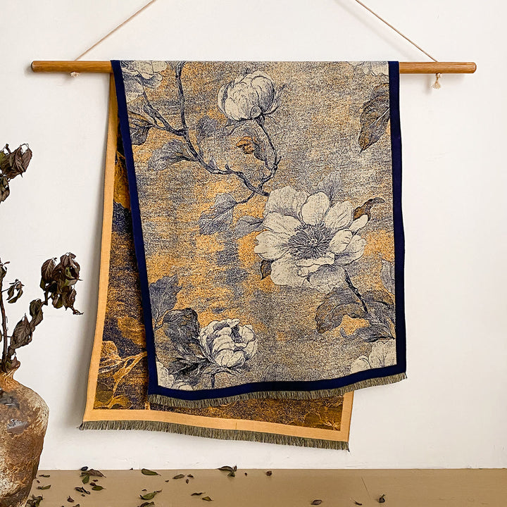 Women's Floral Print Fringed Shawl Scarf - Style #37 - image 37