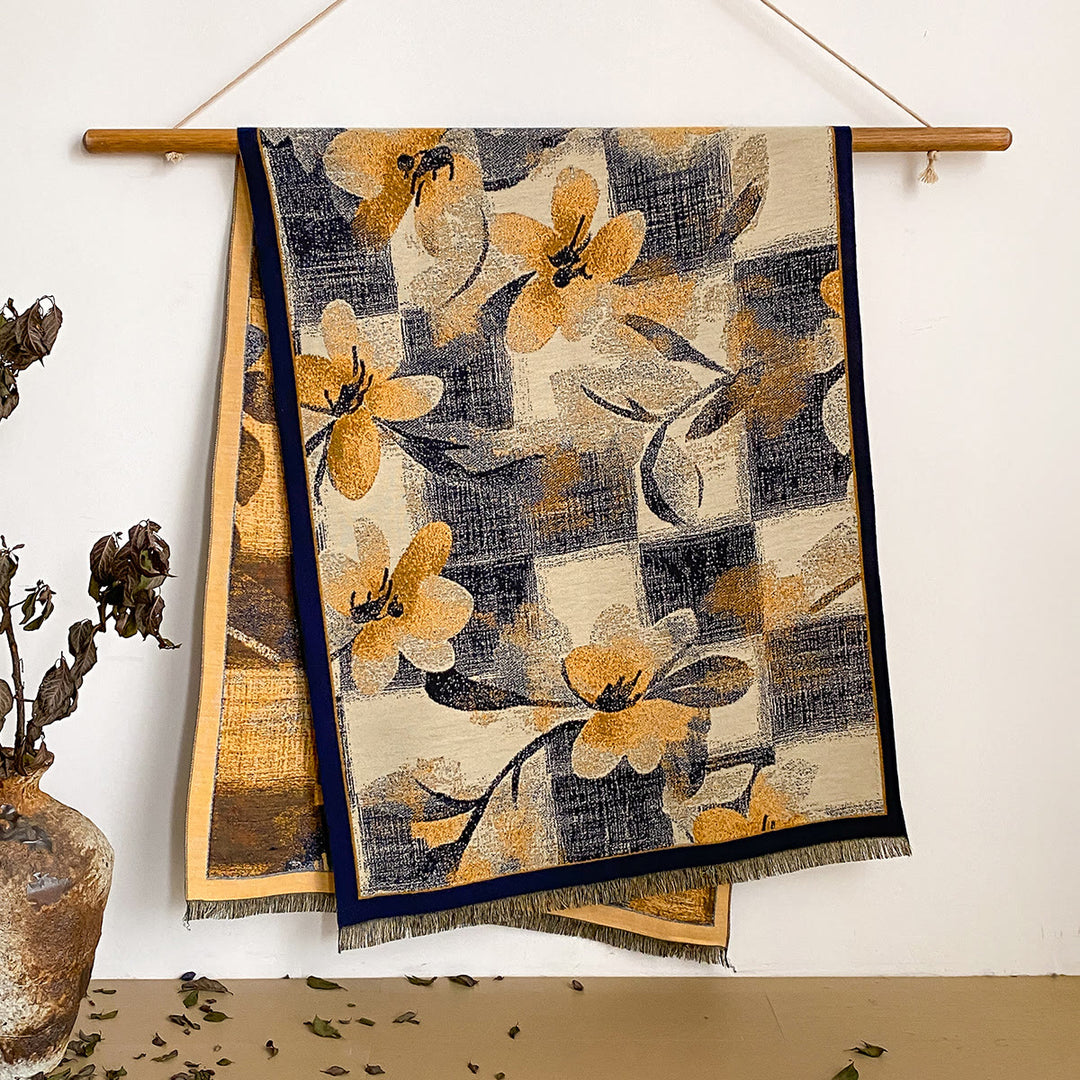 Women's Floral Print Fringed Shawl Scarf - Style #13 - image 13