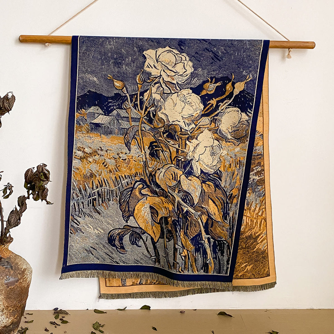 Women's Floral Print Fringed Shawl Scarf - Style #45 - image 45