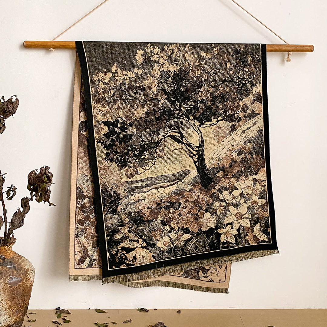 Women's Floral Print Fringed Shawl Scarf - Style #48 - image 48