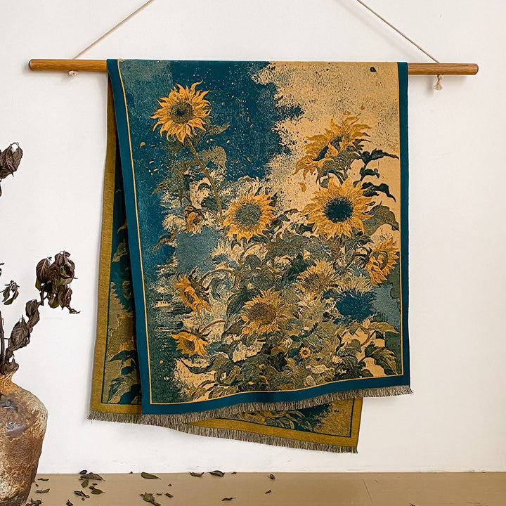 Women's Floral Print Fringed Shawl Scarf - Style #29 - image 29