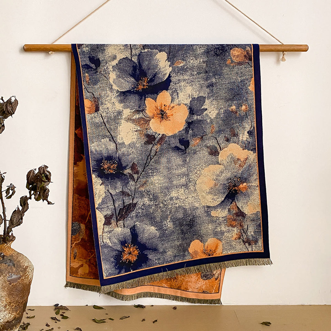 Women's Floral Print Fringed Shawl Scarf - Style #33 - image 33