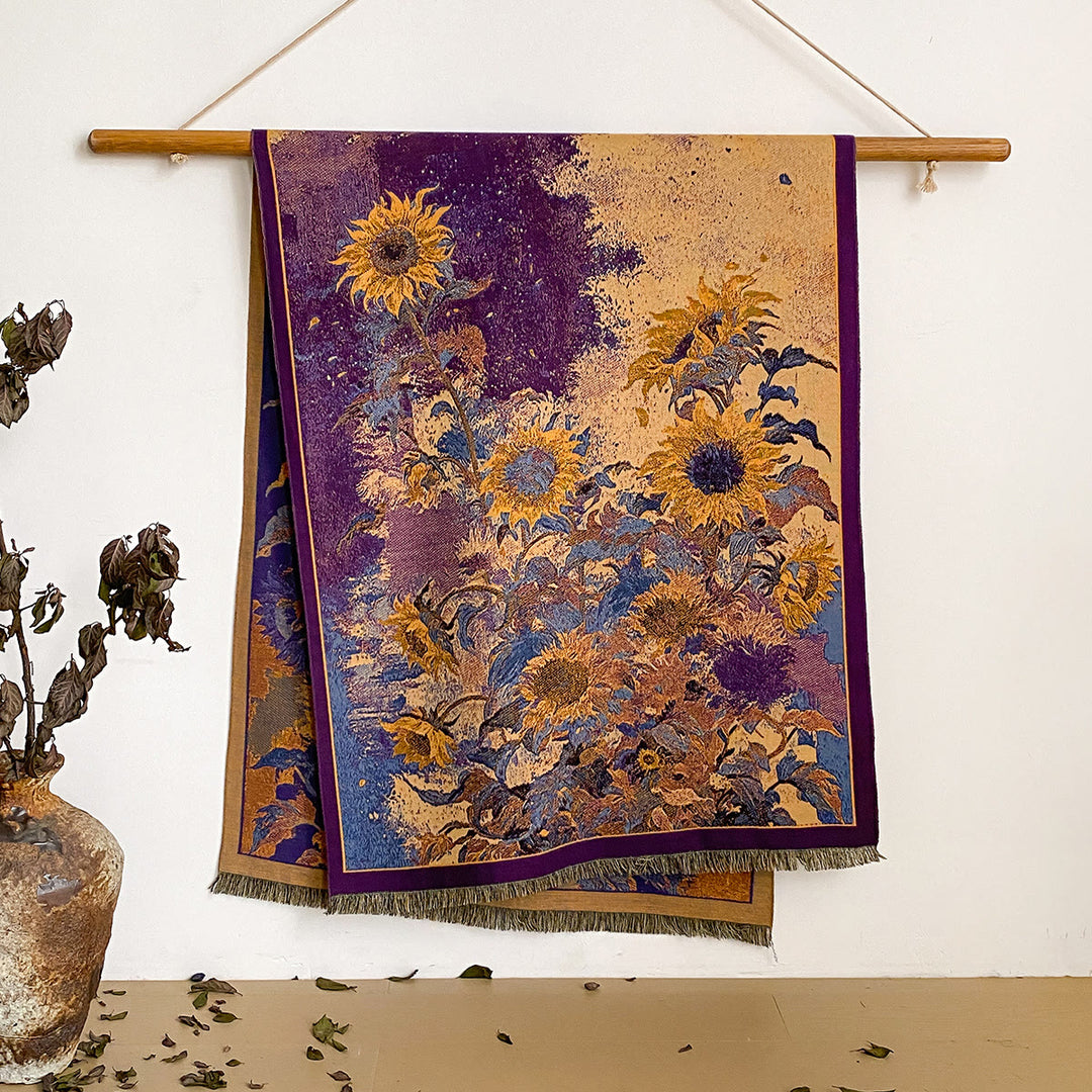 Women's Floral Print Fringed Shawl Scarf - Style #30 - image 30