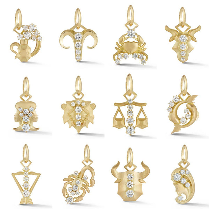 Diamond-Embellished Zodiac Symbol Necklace - image 0