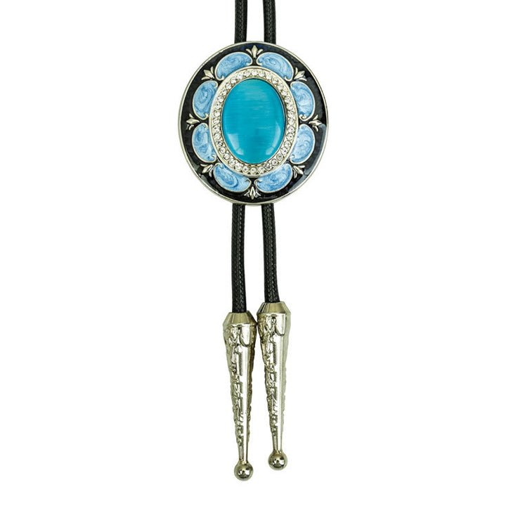 Vintage Onyx and Enamel Bolo Tie - Style #5 - image 6