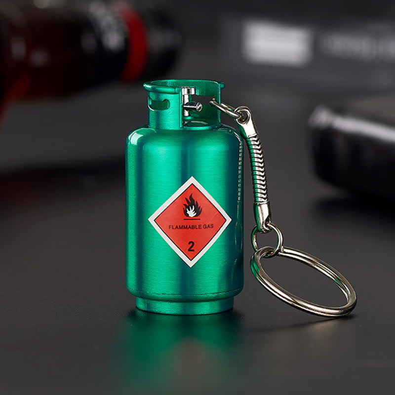 Gas Cylinder Extinguisher Matchstick Refillable Oil Lighter - Gas Cylinder - Green - image 12