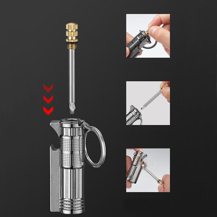 Multifunctional Bottle Opener Matchstick Refillable Oil Lighter - image 6
