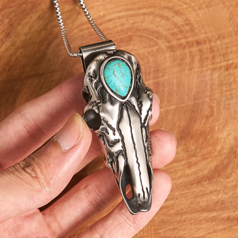 Initial Letter DIY Hidden Knife Buckle Turquoise Bull Pendant Bundle Set - image 5