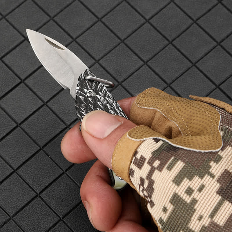 Mini EDC Tool Eagle Hidden Folding Knife Pendant Necklace - image 4