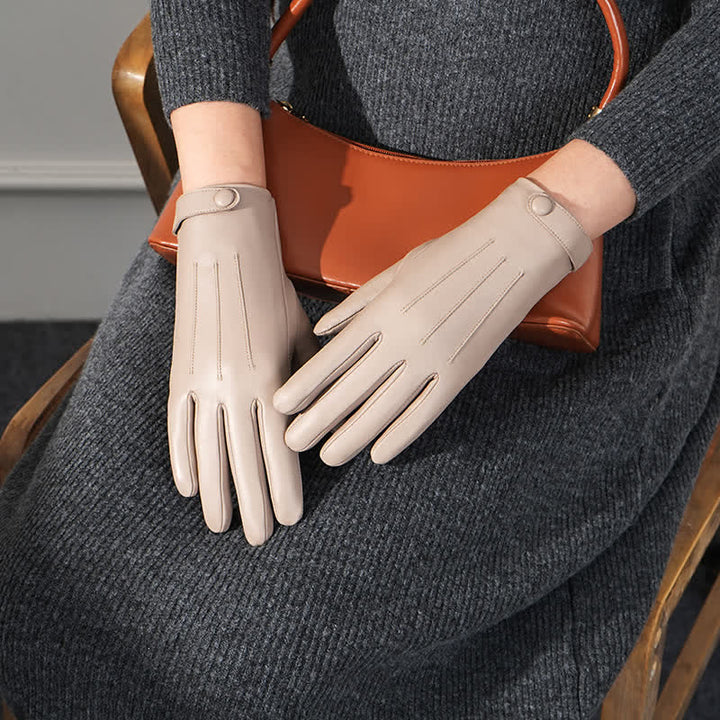 Women's Sophisticated Touch Genuine Sheepskin Leather Gloves - image 1