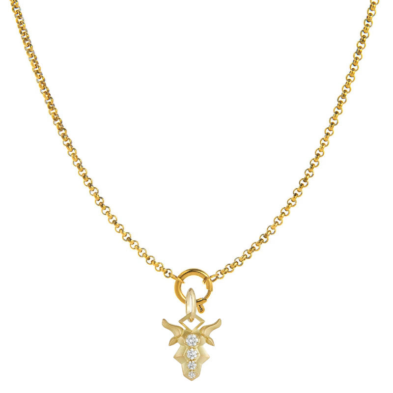 Diamond-Embellished Zodiac Symbol Necklace - Capricorn - image 10