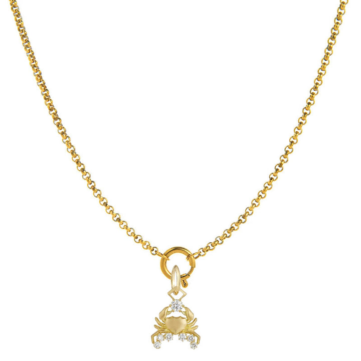 Diamond-Embellished Zodiac Symbol Necklace - Cancer - image 4