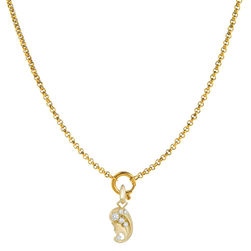 Diamond-Embellished Zodiac Symbol Necklace - Virgo - image 6