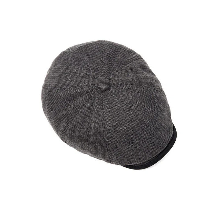 Winter Retro Knit Texture Contrast Brim Men's Beret Hat - image 2