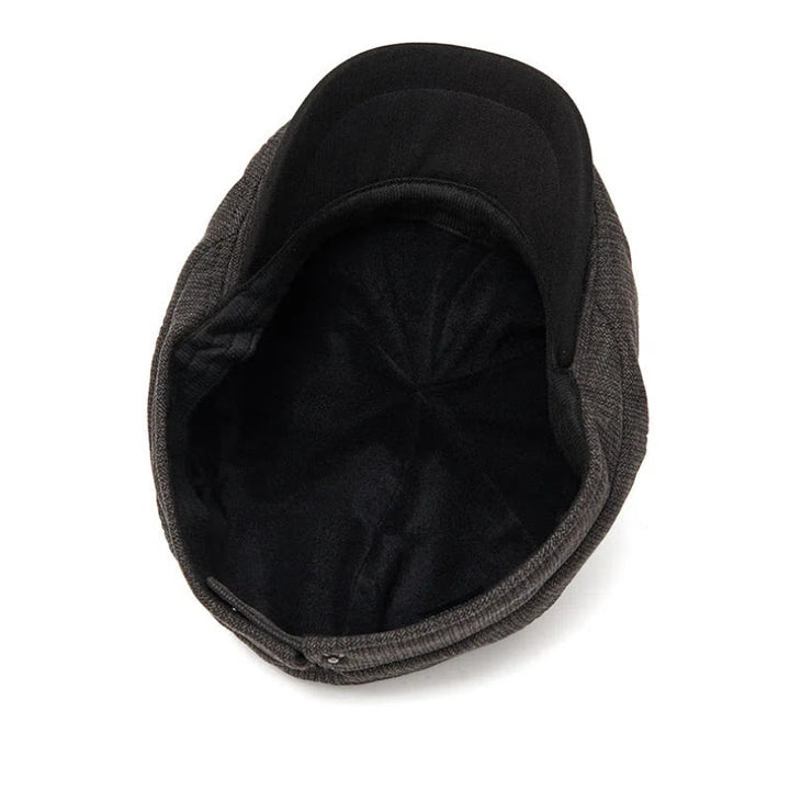 Winter Retro Knit Texture Contrast Brim Men's Beret Hat - image 5