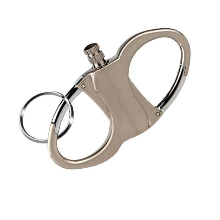 Dual Ring Keychain Matchstick Reusable Kerosene Lighter - Silver - image 10