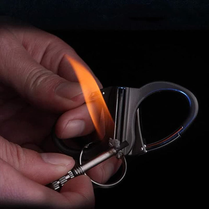 Dual Ring Keychain Matchstick Reusable Kerosene Lighter - image 3
