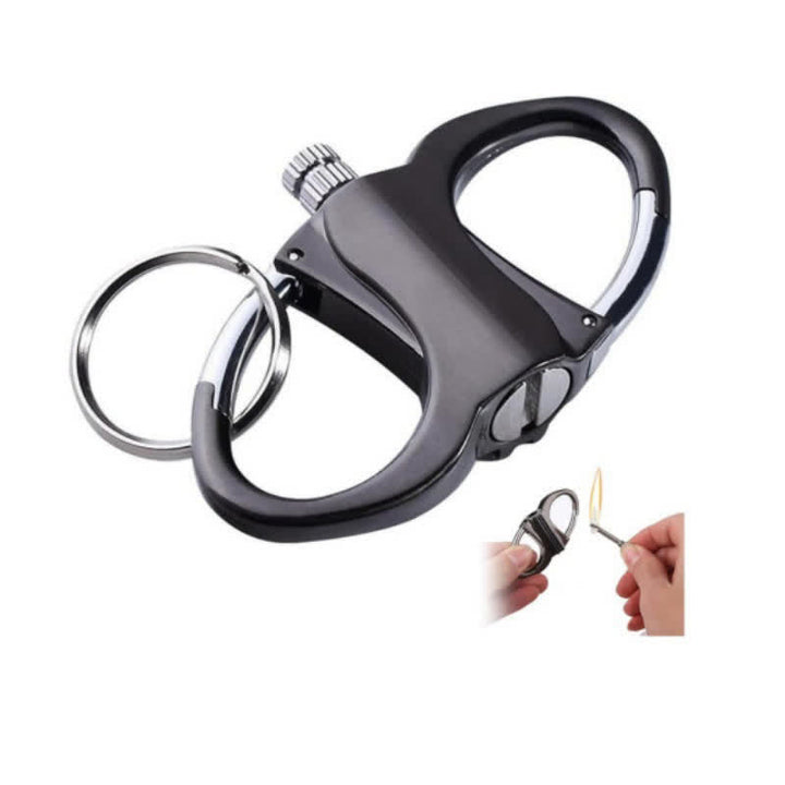 Dual Ring Keychain Matchstick Reusable Kerosene Lighter - image 4