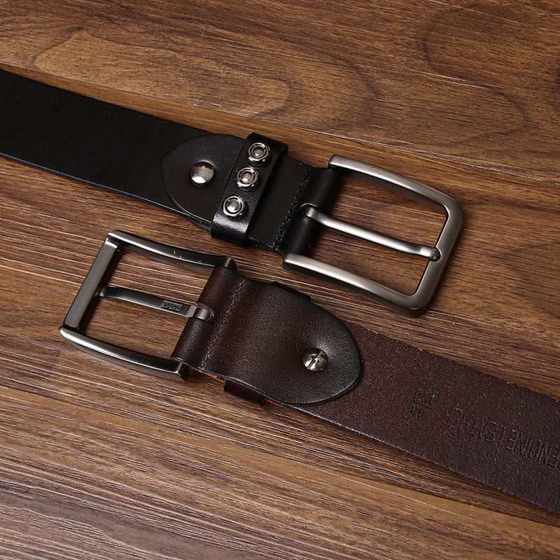 Edgy Premium Geometric and Round Stud-Embellished Leather Belt - image 4