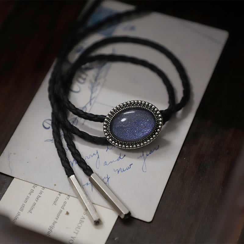 Glitter Purple Gem Retro Metal Bolo Ties - image 4