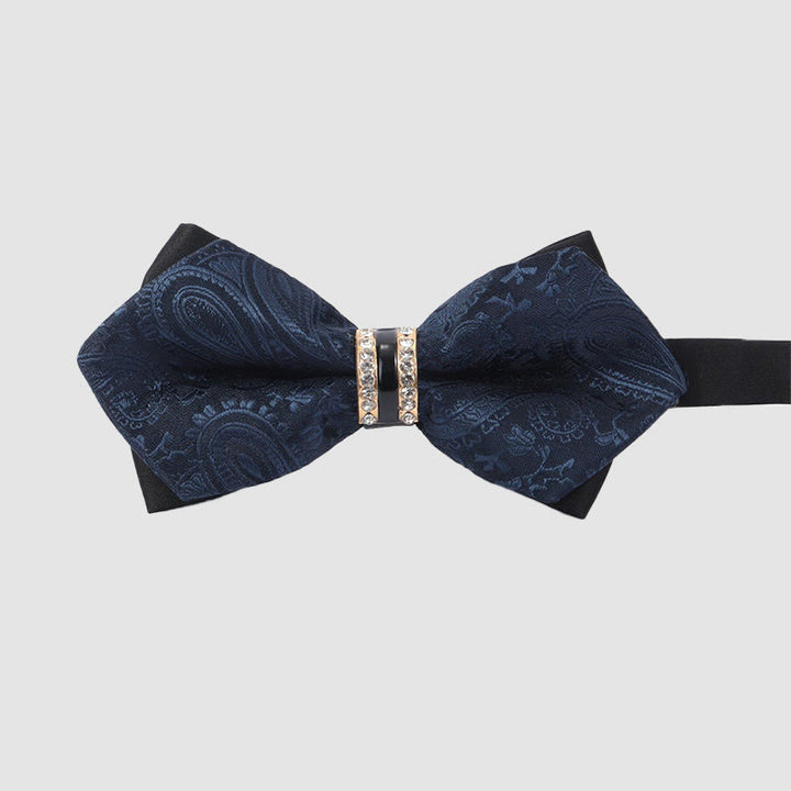 Men's Paisley Pattern Decorative Buckle Formal Bow Tie - image 1