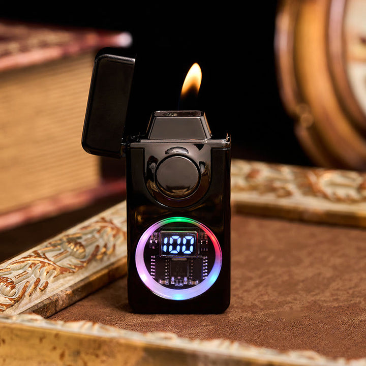 Men's Voice Gravity Sensor Dual Flame LED Display Lighter - Style #1 - image 0