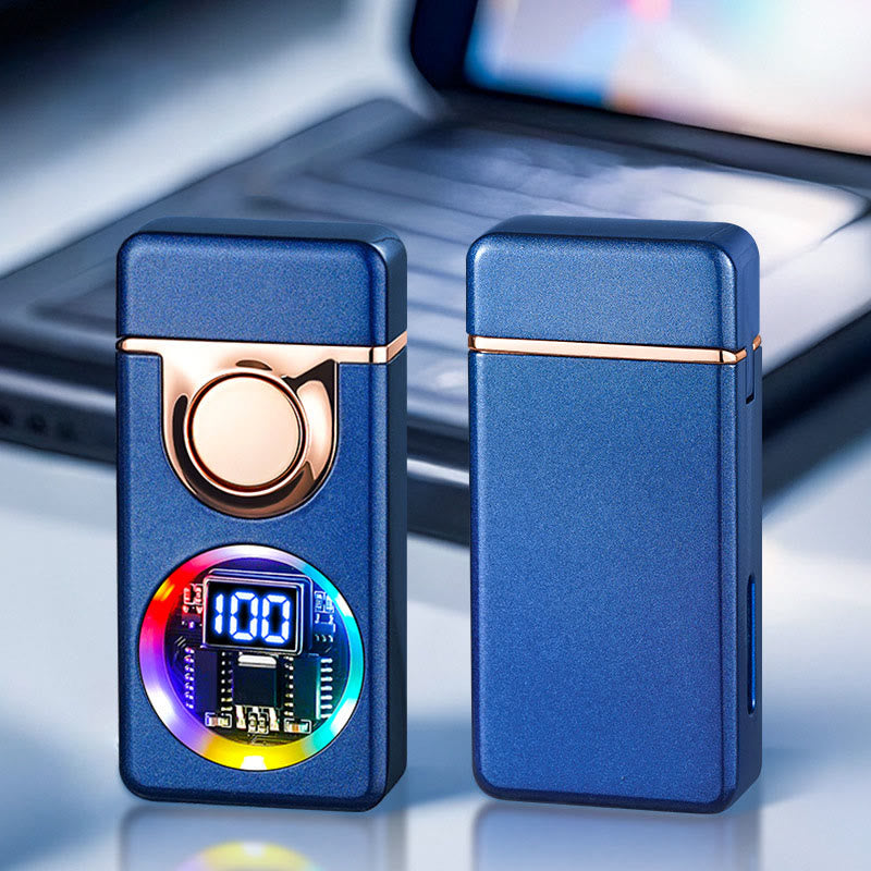 Men's Voice Gravity Sensor Dual Flame LED Display Lighter - Style #5 - image 12