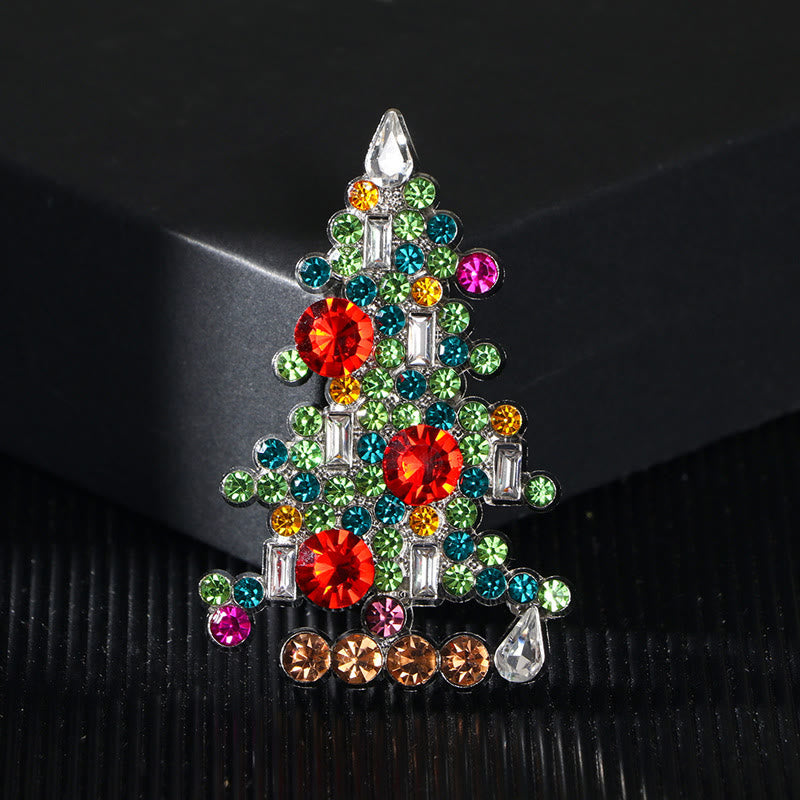 Exquisite Diamond Studded Christmas Tree Brooch - Style #1 - image 0