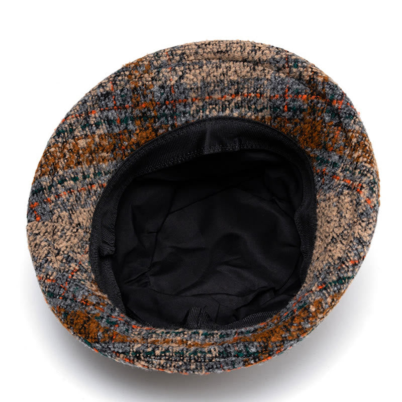 Women's Mottled Texture Bowknot-Accented Wool Blend Bucket Hat - image 5