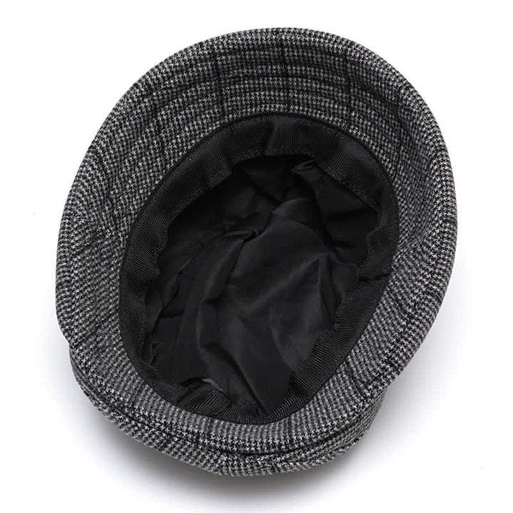 Women's Plaid Bowknot Decor Warm Beret Hat - image 4