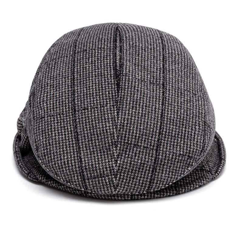 Women's Plaid Bowknot Decor Warm Beret Hat - image 6