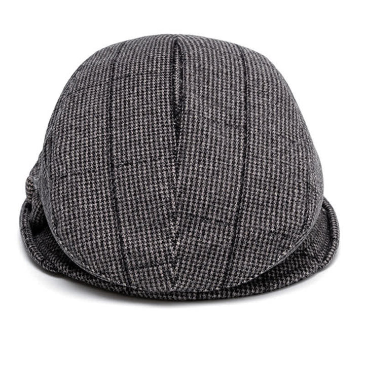 Women's Plaid Bowknot Decor Warm Beret Hat - image 6