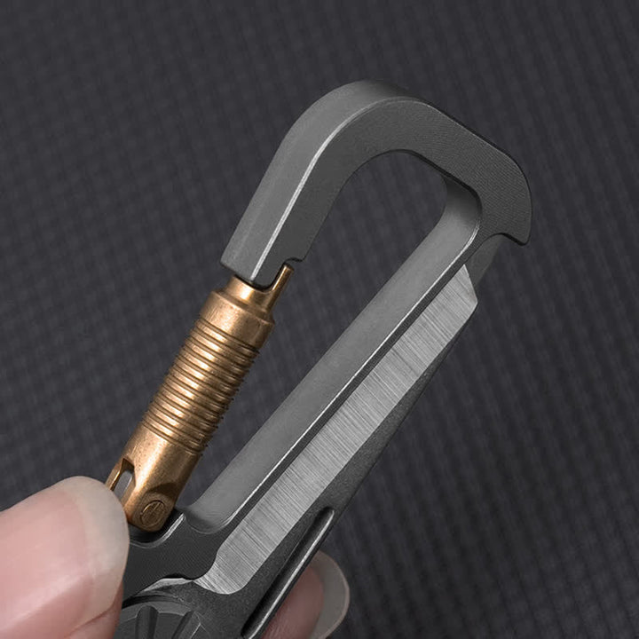 Titanium Alloy Folding Knife Climbing Keychain - image 2