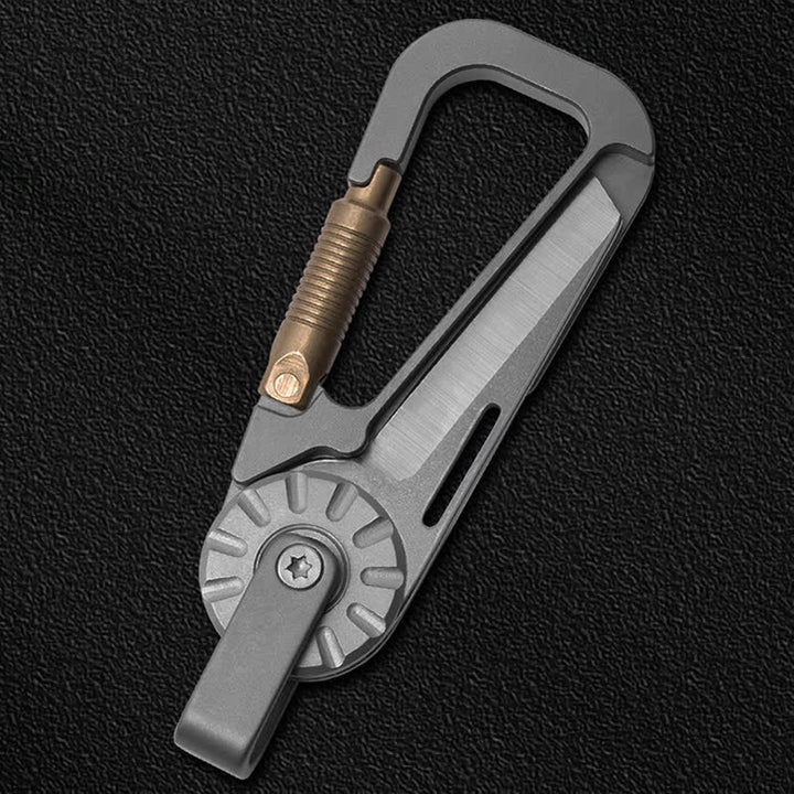 Titanium Alloy Folding Knife Climbing Keychain - image 5