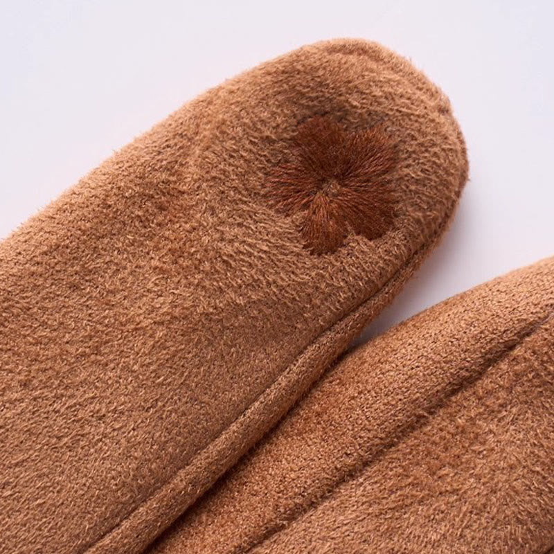 Women's Winter Warm And Velvet Touchscreen Suede Gloves - image 4