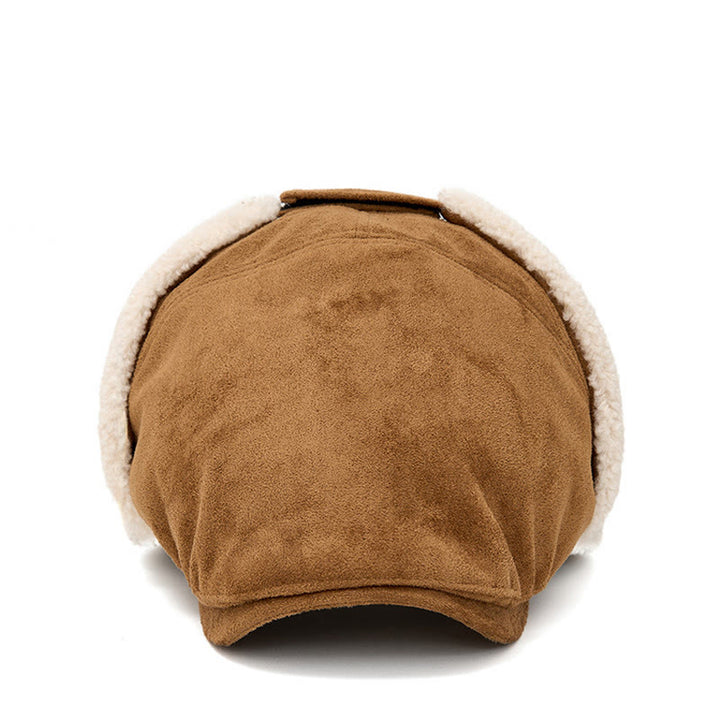 Men's Trendy Cozy Suede Beret Hat With Earmuffs - image 2