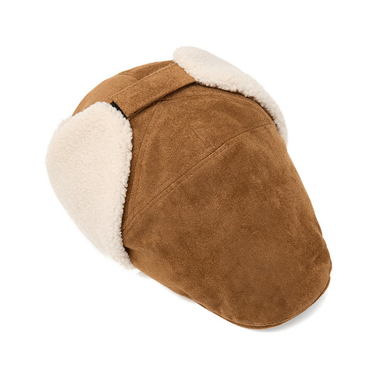 Men's Trendy Cozy Suede Beret Hat With Earmuffs - image 3
