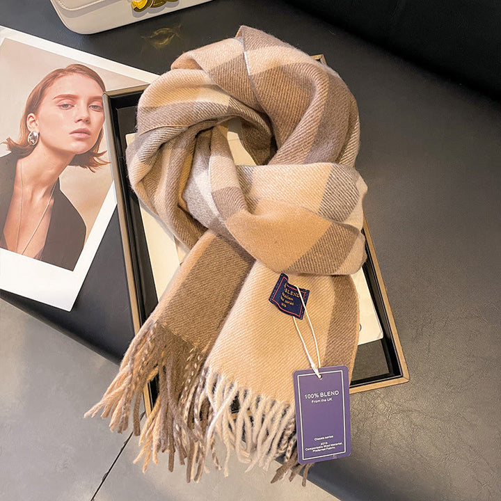 Women's Soft Plush Classic Plaid Cozy Winter Scarf - Style #6 - image 5