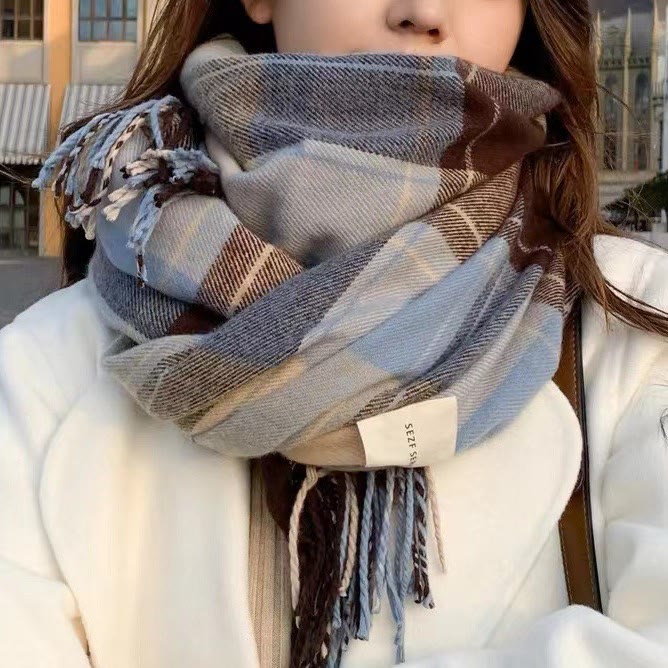 Women's Soft Plush Classic Plaid Cozy Winter Scarf - Style #3 - image 2