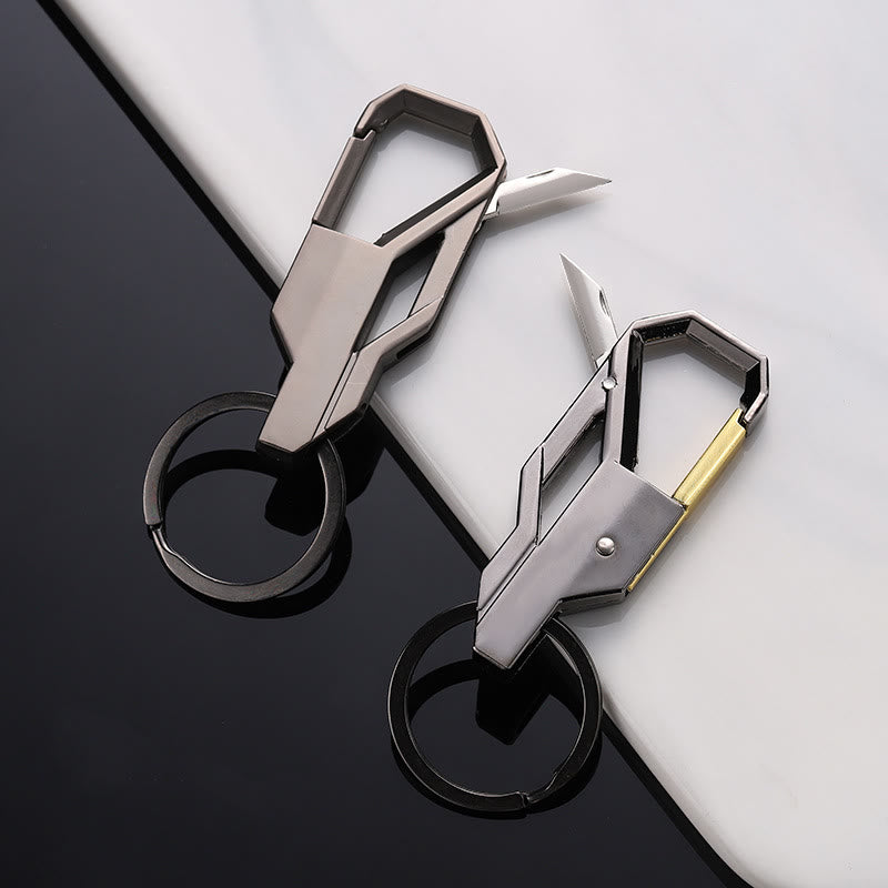 Multi Functional Practical Metal Keychain With Knife - image 0