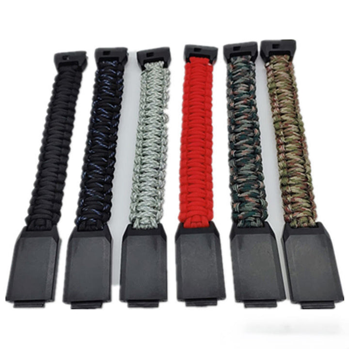 Outdoor Survival Whistle Woven Bracelet With Knife - image 2