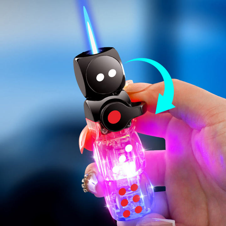 Glowing Stacked Dice-Shaped Refillable Butane Lighter - image 0