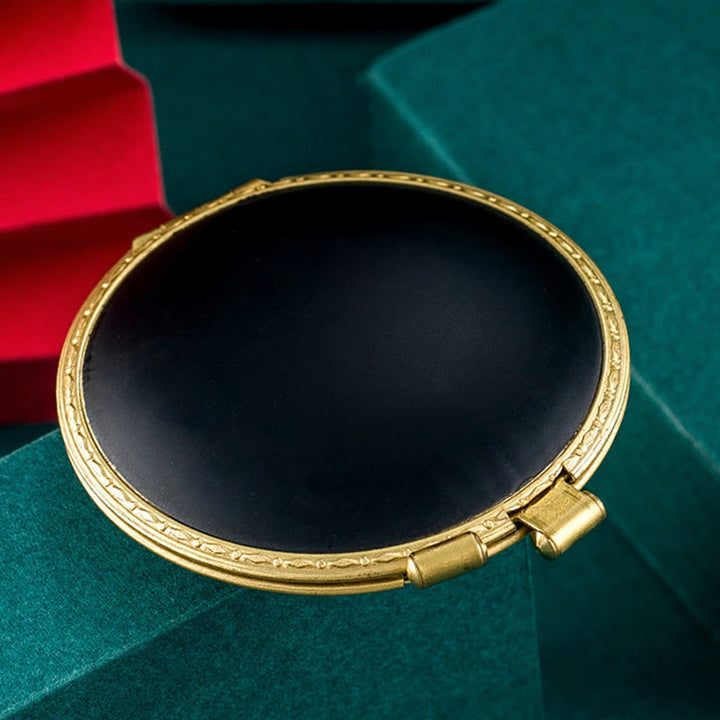 Creative Ladies Powder Box Refillable Kerosene Lighter - Black - image 2