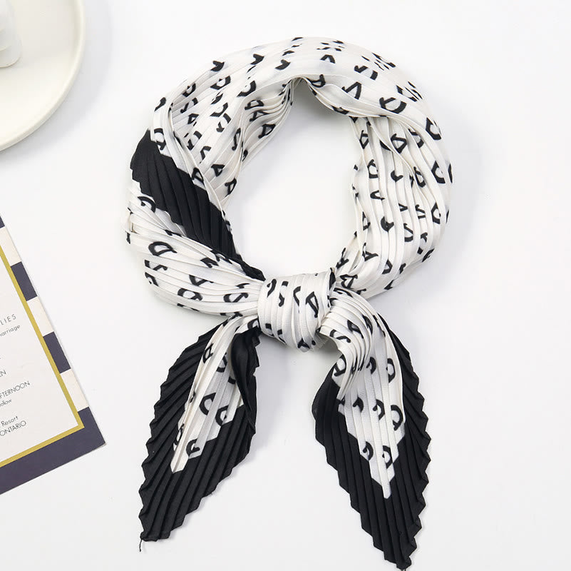 Women's Pleated Artistic Pattern Lightweight Flowy All-Season Scarf - Style #4 - image 5