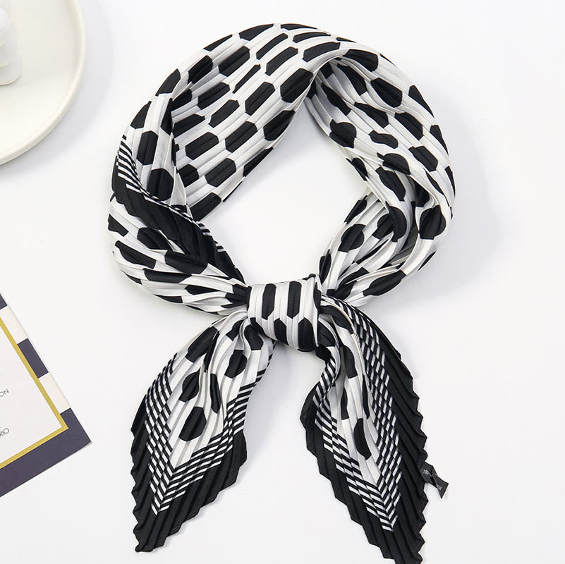 Women's Pleated Artistic Pattern Lightweight Flowy All-Season Scarf - Style #21 - image 22