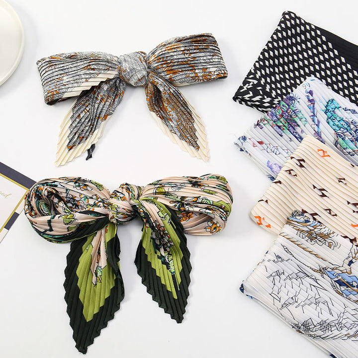 Women's Pleated Artistic Pattern Lightweight Flowy All-Season Scarf - image 24